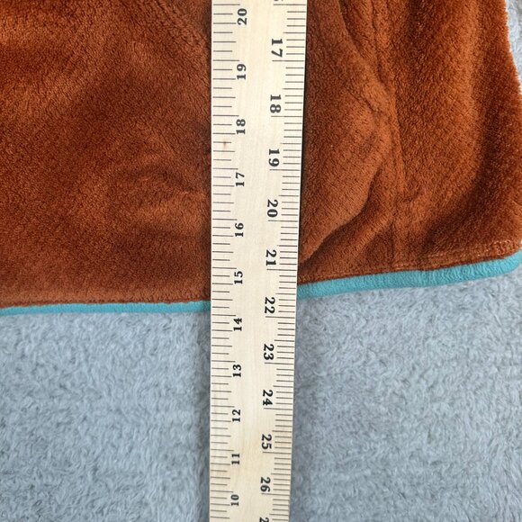 Patagonia Synchilla Snap-T Pullover Fleece Shirt Jacket Burnt Orange Aqua Size M - Picture 11 of 13